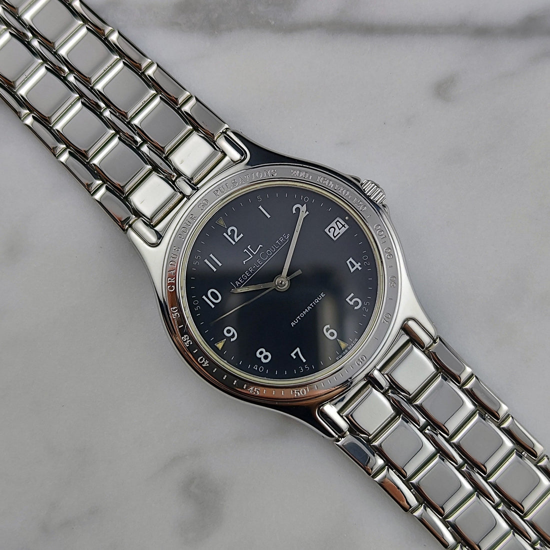 Jaeger LeCoultre Heraion Grey Dial (ca. 1990, Ref. 113.8.89) – originales Glas