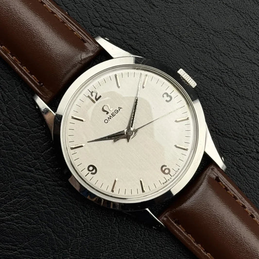 OMEGA Vintage Steel Rare Numbers Dial Good Condition [REF. 2760-11]