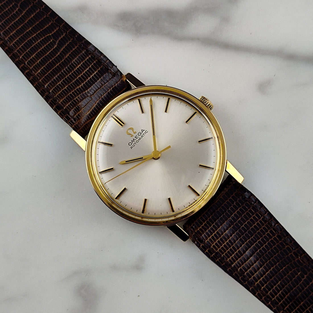Omega Automatic Gold White Dial 1965 Ref. 161.009 Mint+