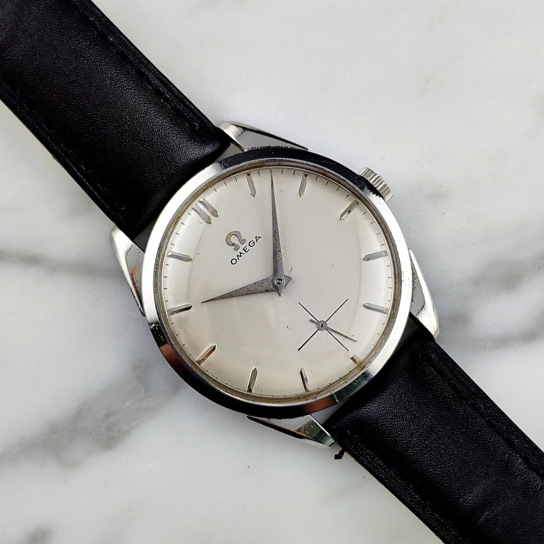 Omega Classic Ref. 2900-6 Weißes Zifferblatt 1956 – Vintage Dresswatch Handaufzug Cal. 267