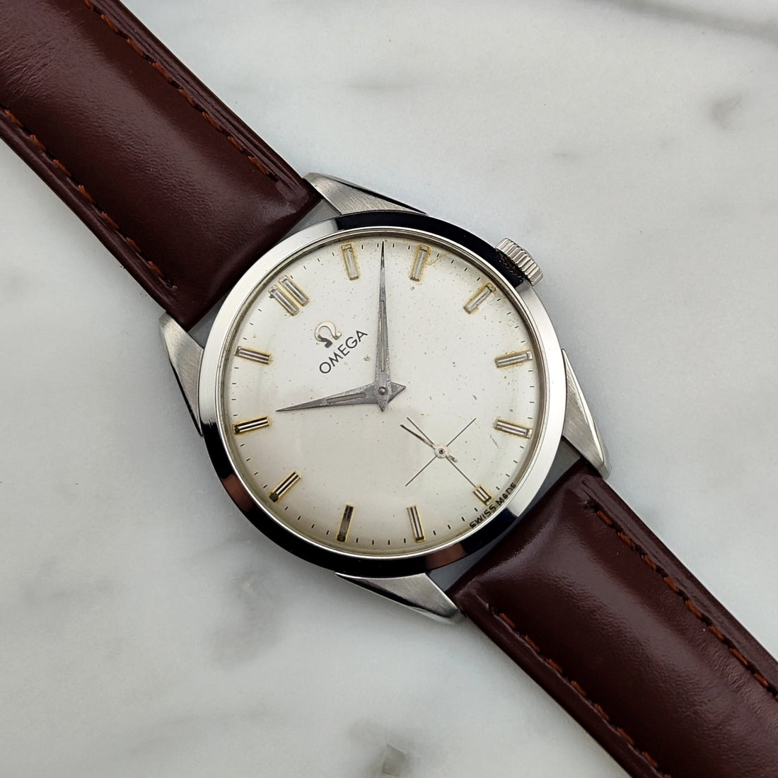 Omega Classic White Dial 1958 Serviced Ref. 2900-7 Vintage