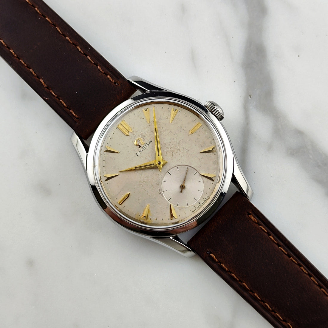 Omega Classic Ref. 1639 White Dial 1952 – Vintage Dresswatch Stahl Handaufzug Cal. 266