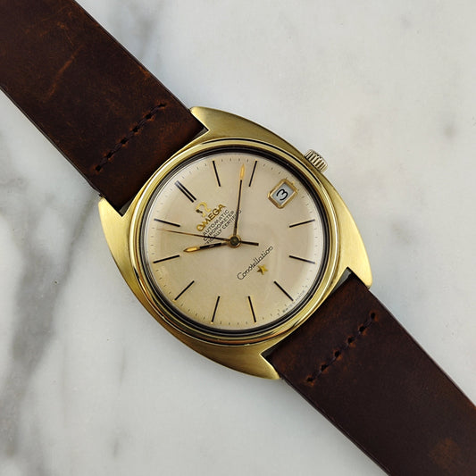 Omega Constellation C-Shape Ref. 168.017 (1966) – Goldene Vintage-Eleganz mit seltenem Zifferblatt