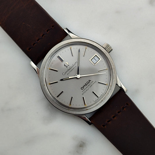 Omega Constellation Chronometer mit Box, Service 01/2026 Ref. 168.033