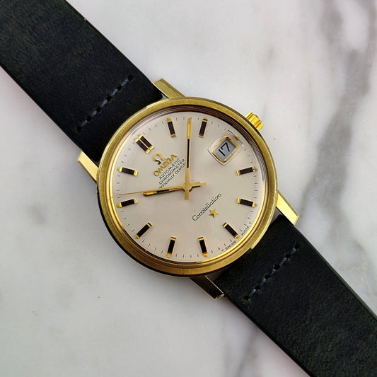 Vintage Omega Constellation Chronometer Gold White Dial Mint+ 1968 [REF. 168.018]