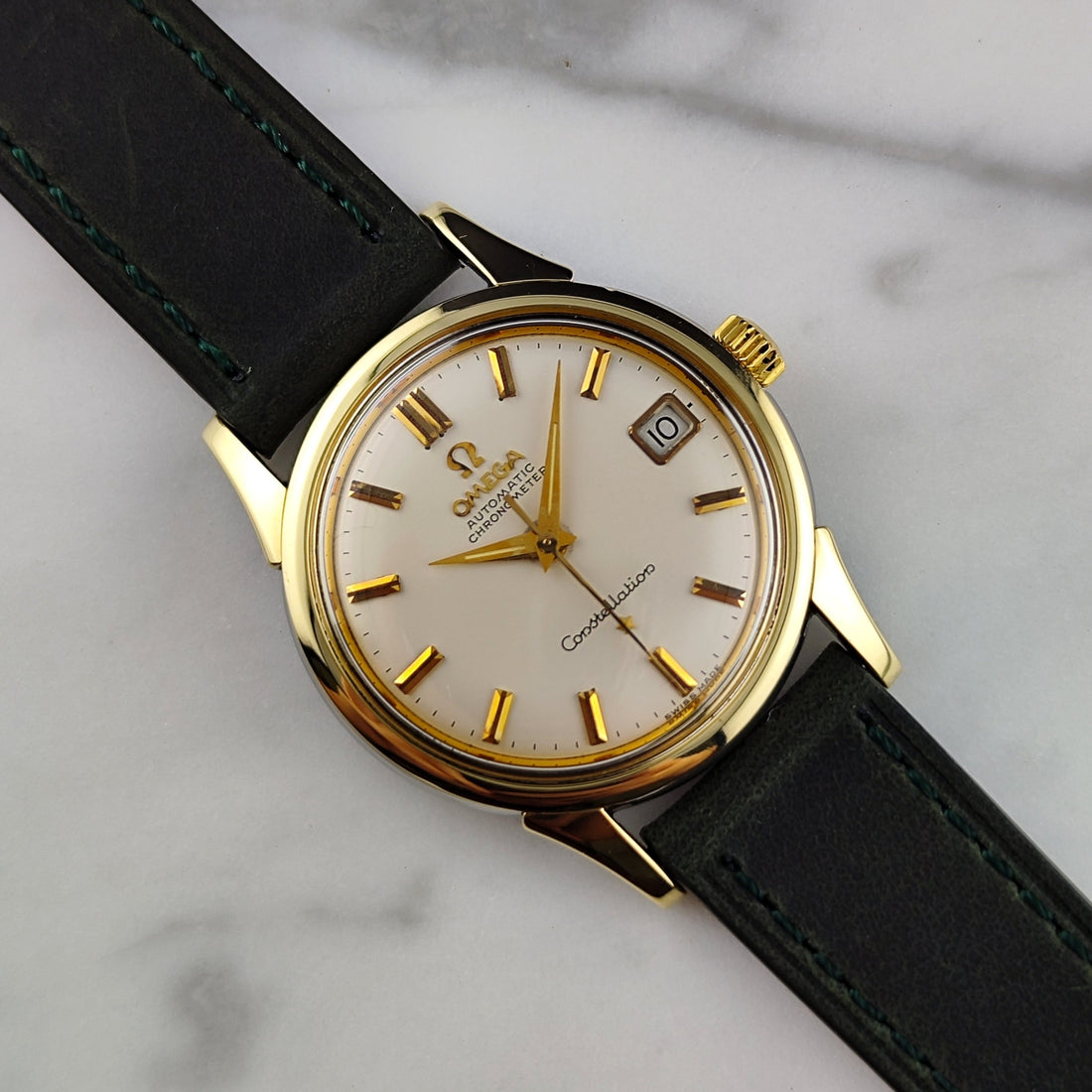 Omega Constellation Chronometer Gold White Dial 1966 – Ref. 14393