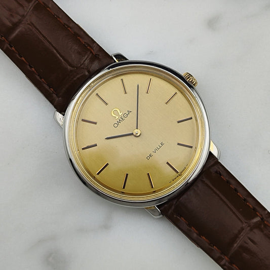 Omega De Ville Ref. 115.001 – Zweifarbige Gold-Uhr, frisch gewartet
