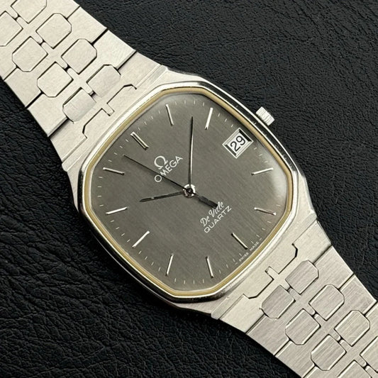 OMEGA De Ville Date Rare Grey Dial Good Condition [REF. 396.0876]