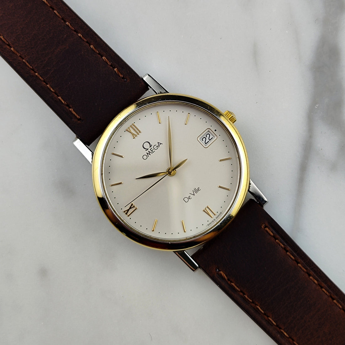 Omega De Ville Two-Tone Steel Gold 1993 – zeitlose Eleganz im kompakten Format