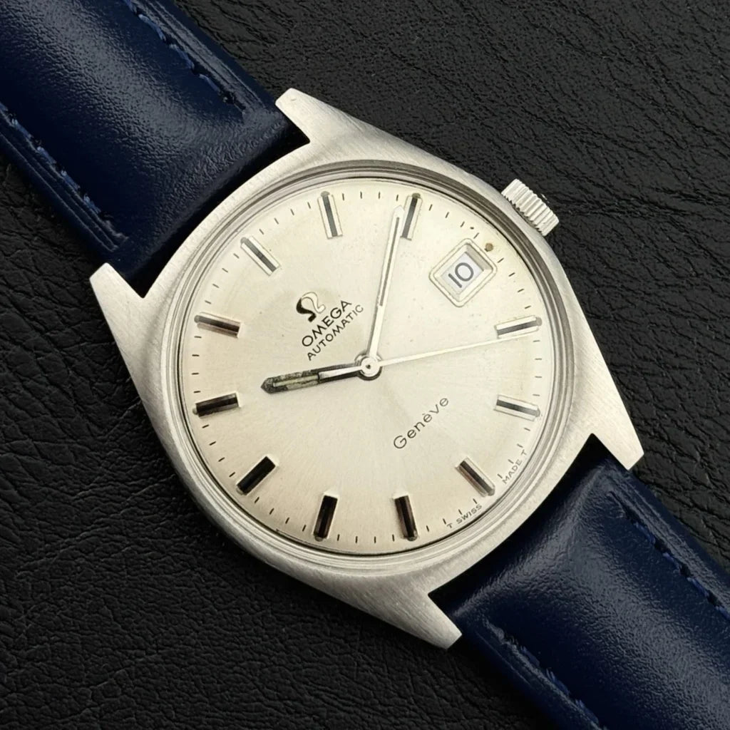 OMEGA Genève Automatic Steel Blue Strap Near Mint [REF. 166.041]