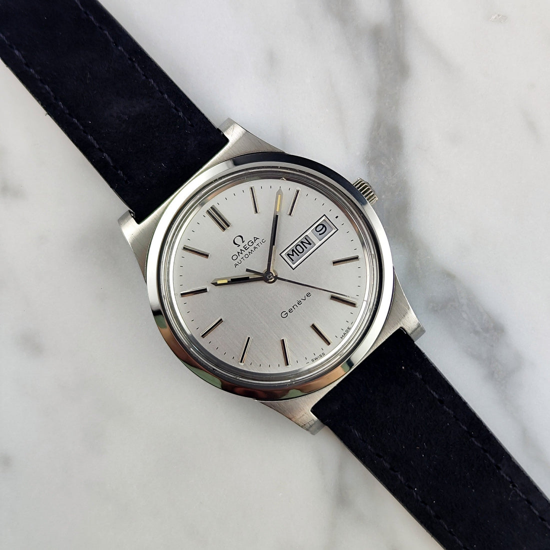 Omega Genéve Day-Date Silver Dial 1977 (Ref. 166.0169) – frisch serviced