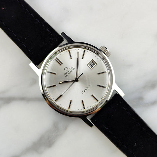 Omega Genève Automatic Ref. 166.0098 (1973) – Frisch revisionierter Vintage-Klassiker mit Originalbox