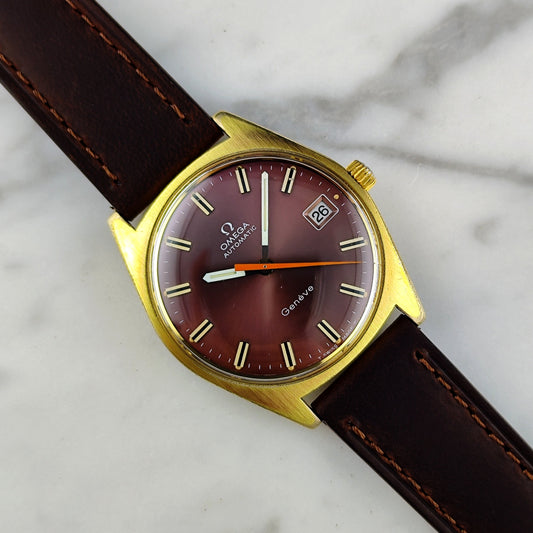 Omega Genève Ref. 166.041 (1968) – Seltene „Grape Dial“-Ausführung mit frischem Service