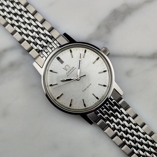 Omega Genève Automatic White Mosaic Dial 1969 – Ref. 165.070