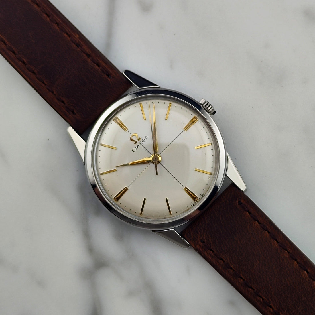 Omega Genève Crosshair Dial 1960 Ref. 14392 – Serviced 01/2026