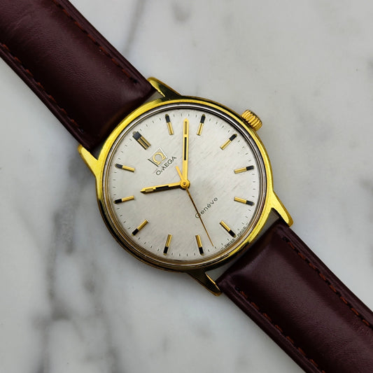 Omega Genève Gold Mosaic Dial 1970 Ref. 135.070 Vintage