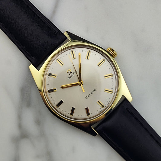 Omega Genève Gold White Dial Ref. 135.041 – Serviced, mit Box