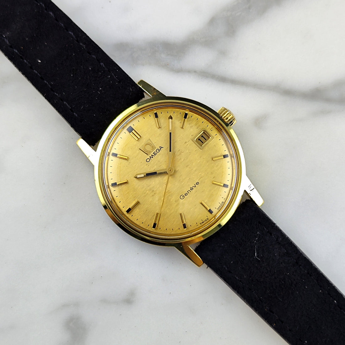 Omega Genève Ref. 136.070 (1970) – Seltenes Gold Mosaic Dial mit klassischem Vintage-Charme