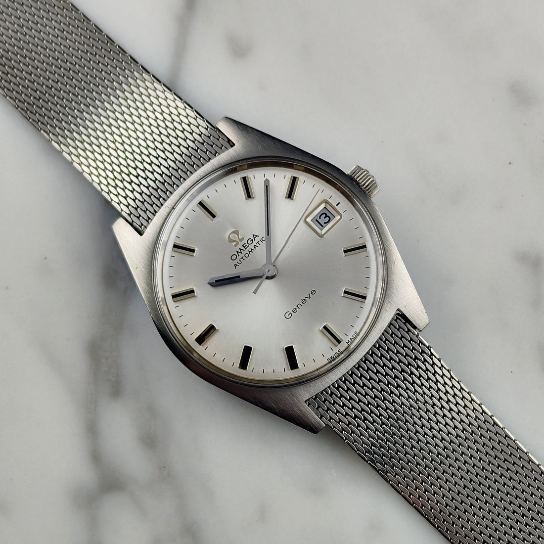 Vintage Omega Genève Rare Config Steel Date 1969 [REF. 166.041]