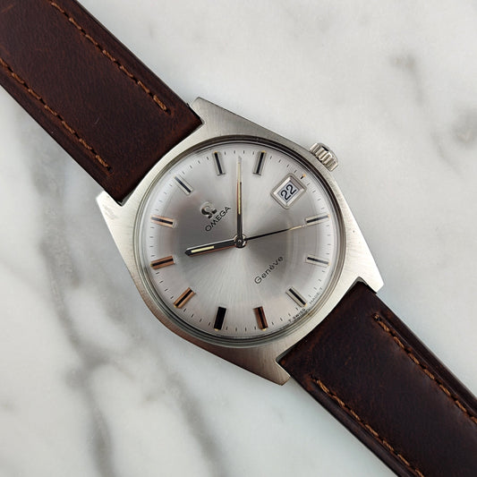 Omega Genève Silver Dial Date 1970 (Ref. 136.041) – frisch serviced