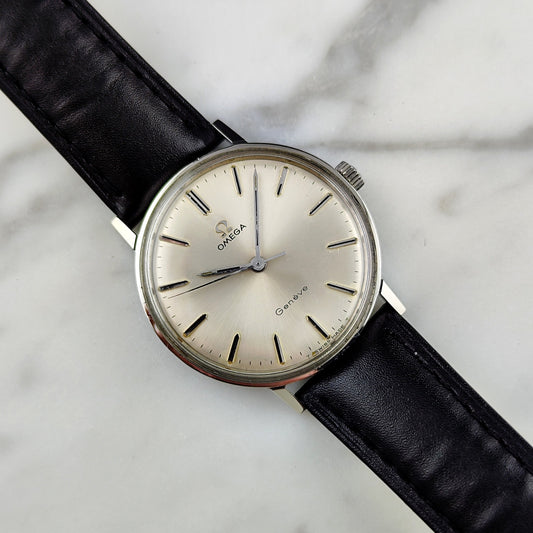 Vintage OMEGA Genève 1967 – Klassische Silber-Dresswatch Ref. 135.019 mit frisch gewartetem Handaufzugswerk
