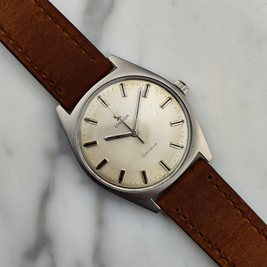 Omega Genève Silver Dial 1969 Ref. 135.041 Vintage Handaufzug