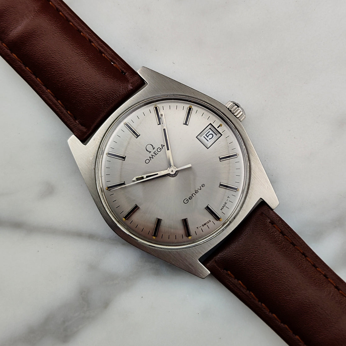 Vintage Omega Genève Silver Dial Date 1970 Serviced 03/2026 [REF. 136.041]