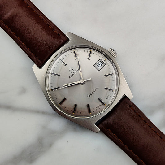 Vintage Omega Genève Silver Dial Date 1970 Serviced 03/2026 [REF. 136.041]