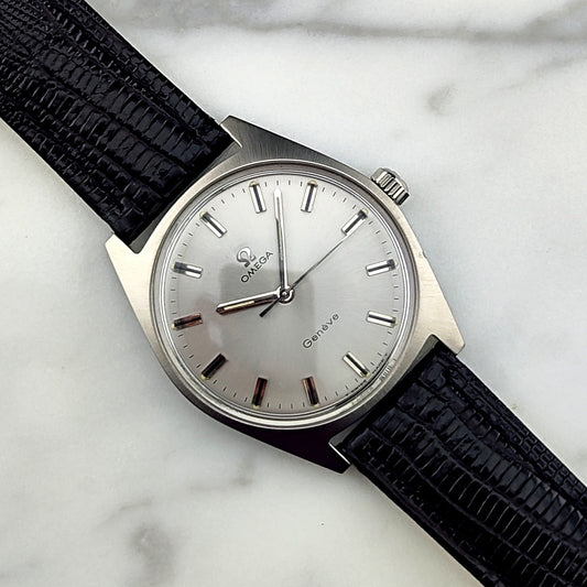 Omega Genève Silber Zifferblatt Serviced Ref. 135.041 – 1969