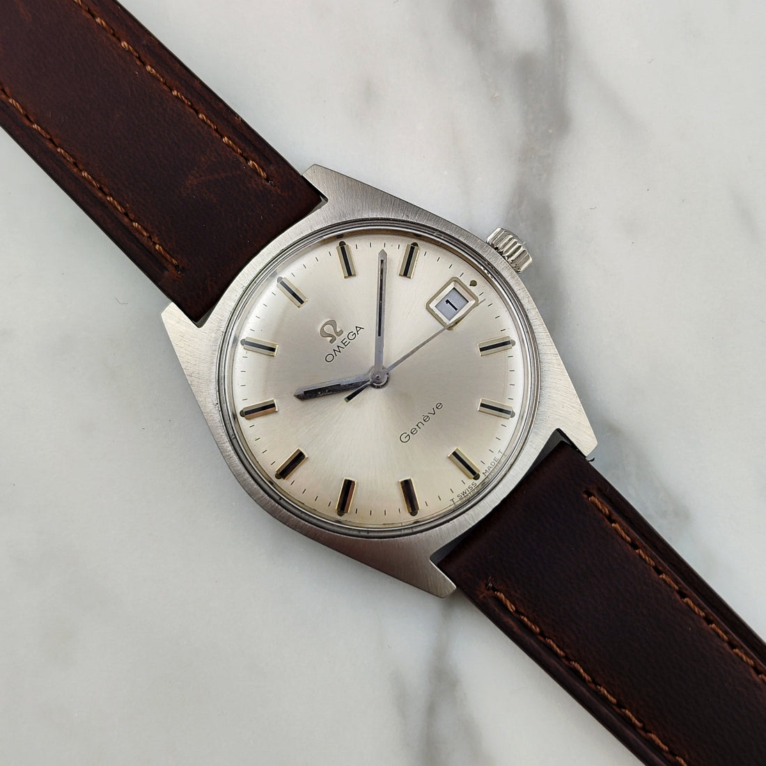 Omega Genéve Ref. 136.041 Silver Dial 1969 – Unpolierte Vintage Omega im Mint+ Zustand