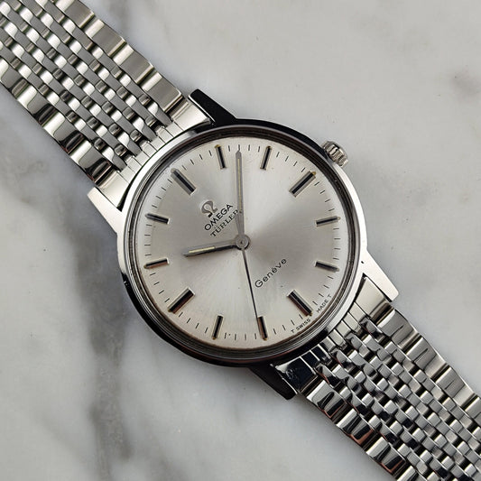 Vintage Omega Genève Silver Rare Türler Edition 1969 with Box [REF. 135.070]
