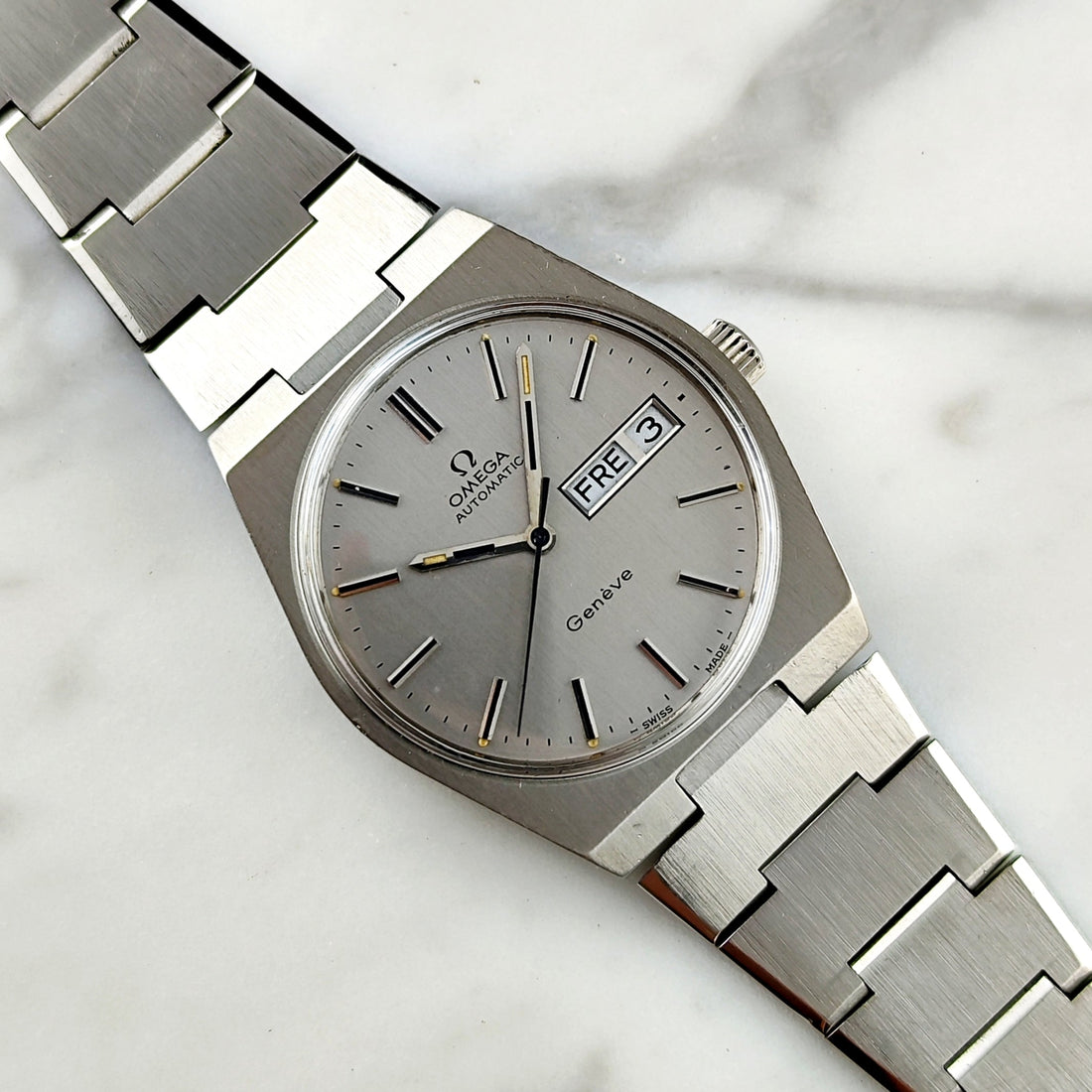 Omega Genéve Ref. 166.0125 Steel 1973 – Extreme Rare Spec Vintage Automatic mit Originalband