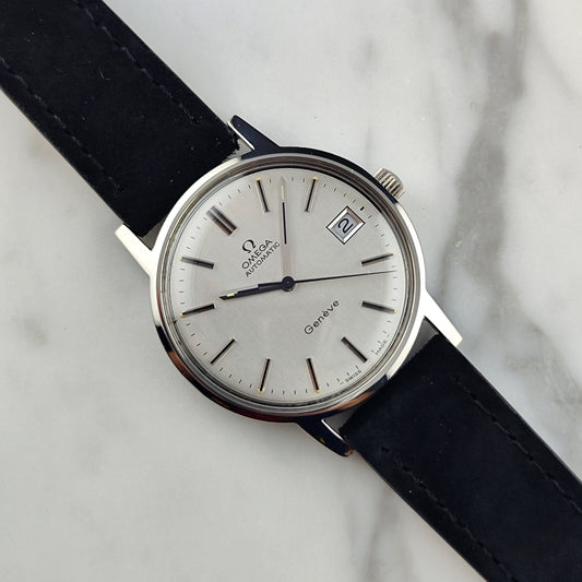 Omega Genève Ref. 166.0163 (1974) – Klassische Dresswatch mit Datum und zeitlosem Charakter