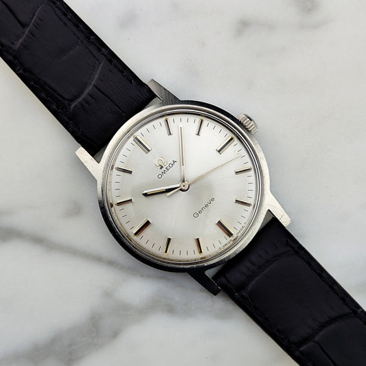 Vintage Omega Genève Steel Unpolished 1970 – Serviced 04/2026 [REF. 135.070]