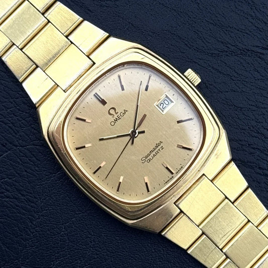 OMEGA Seamaster Gold Quartz Super Rare Serviced [REF. 196.0130]
