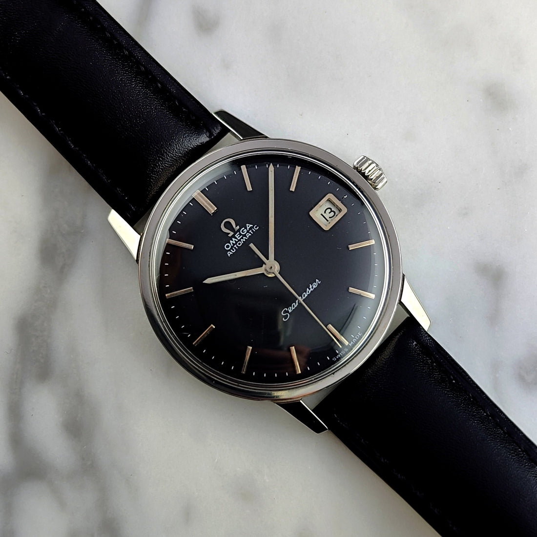 Vintage Omega Seamaster Automatic Black Dial 1964 “Super Rare” [REF. 166.002]