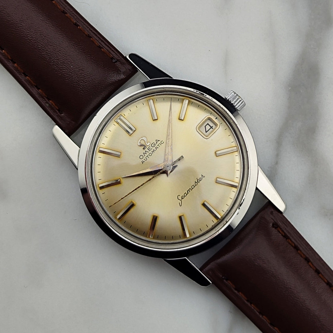 Omega Seamaster Automatic Date Ref. 14760 – 1962, Silbernes Zifferblatt