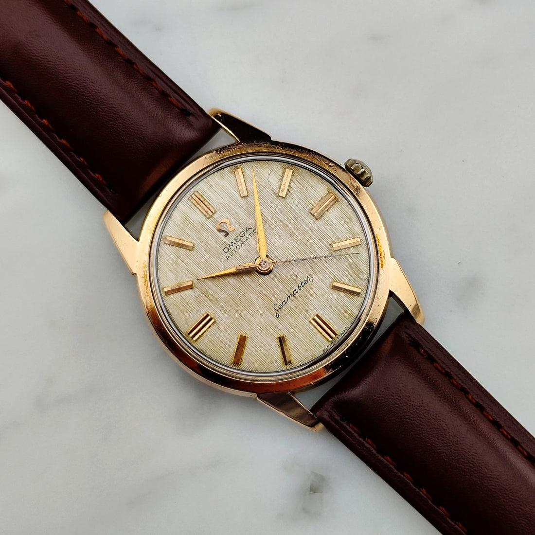 Omega Seamaster 1960 Gold Line/Tapestry Dial Super Rare Ref. 14704