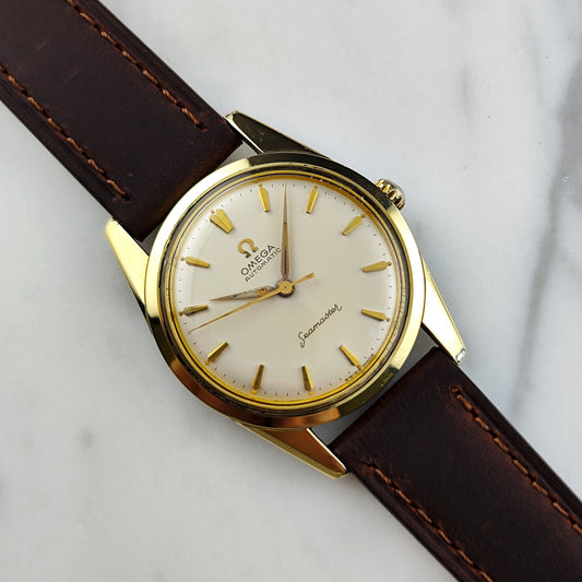 Omega Seamaster Ref. 14700 Gold 1960 – Vintage Automatic Dresswatch Cal. 552 White Dial