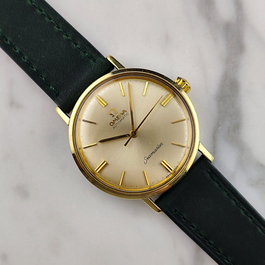 Omega Seamaster Ref. 14765 Automatic TwoTone Gold White Dial 1961 – Vintage Dresswatch Cal. 552