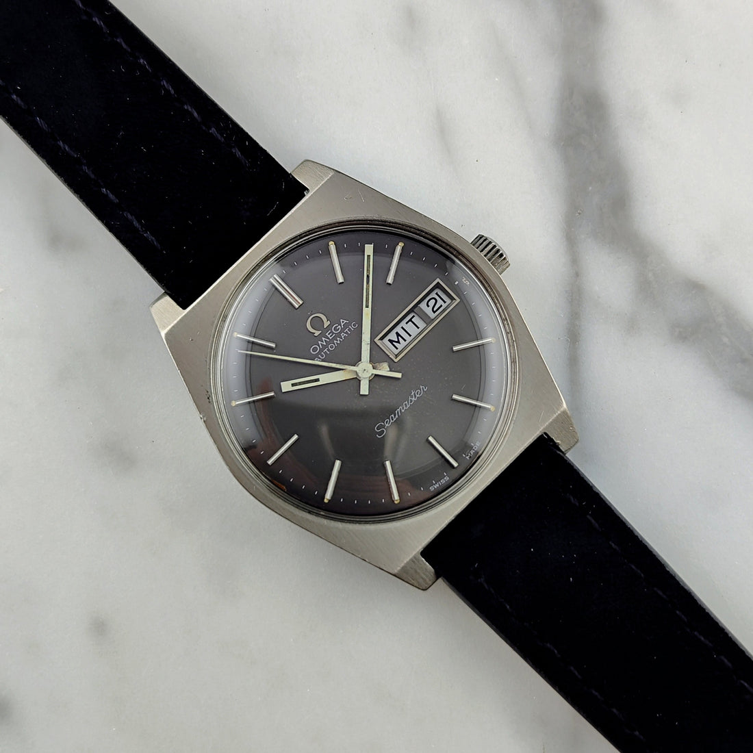 Omega Seamaster Automatic Ref. 166.0120 (1972) – Deutsches Day-Date & klassischer Vintage-Charme