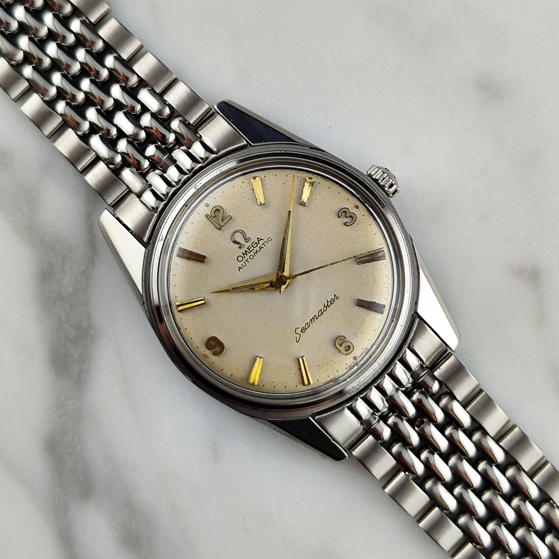 Omega Seamaster White Dial 1962 (Ref. 14700) – Original Rice-Bead-Armband