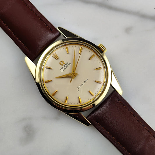 Vintage Omega Seamaster Automatic White Dial Gold 1961 [REF. 14700]