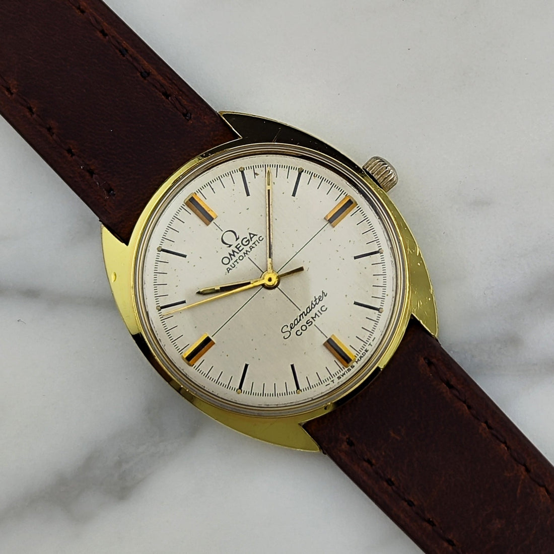 Vintage Omega Seamaster Cosmic Automatic 33mm Crosshair-Zifferblatt [REF. 165.023]