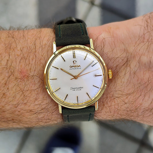 Omega Seamaster De Ville Gold White Dial 1960 (Ref. 14765) – frisch serviced