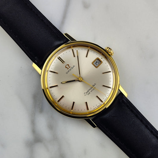 Omega Seamaster De Ville Gold White Dial 1968 Ref. 136.020 Box