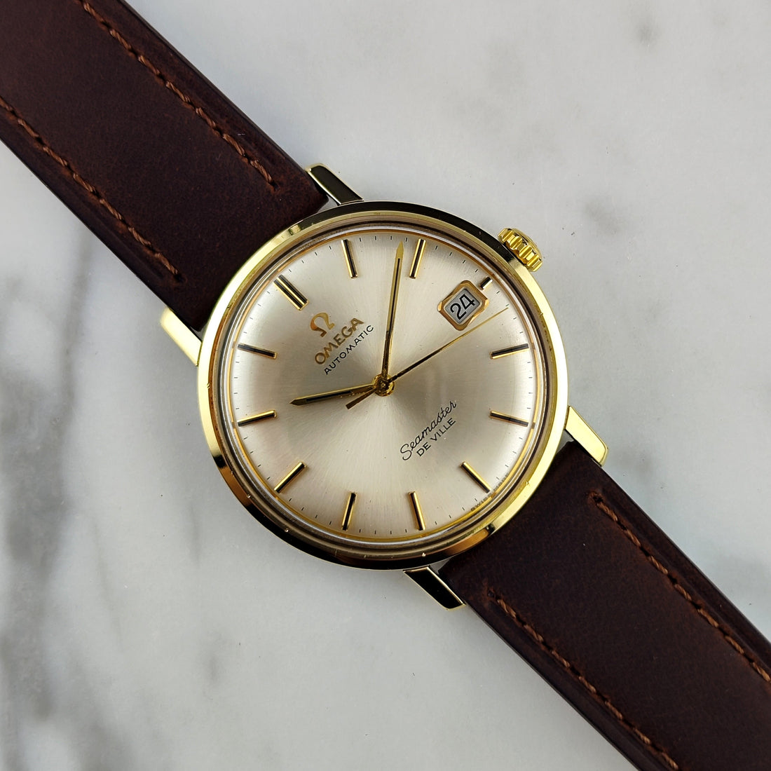 Omega Seamaster De Ville Gold White Dial 1967 (Ref. 166.020)