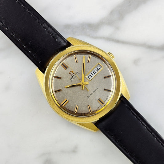Omega Seamaster Day-Date Ref. 166.032 (1969) – Außergewöhnliches NOS-nahes Sammlerstück mit spanischer Tagesanzeige und Originalbox