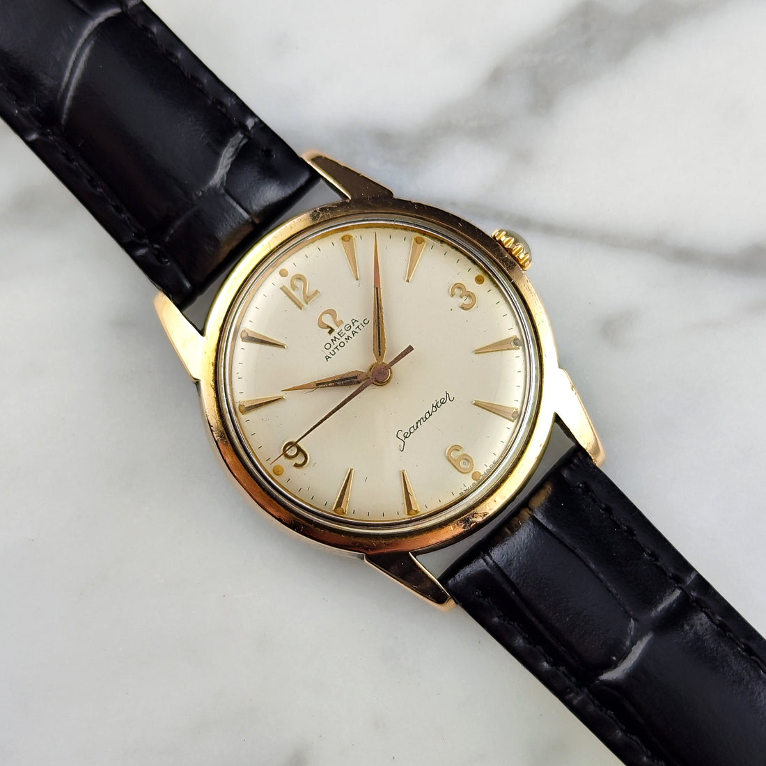 Vintage Omega Seamaster Gold Automatic White Dial 1960 [REF. 14704]