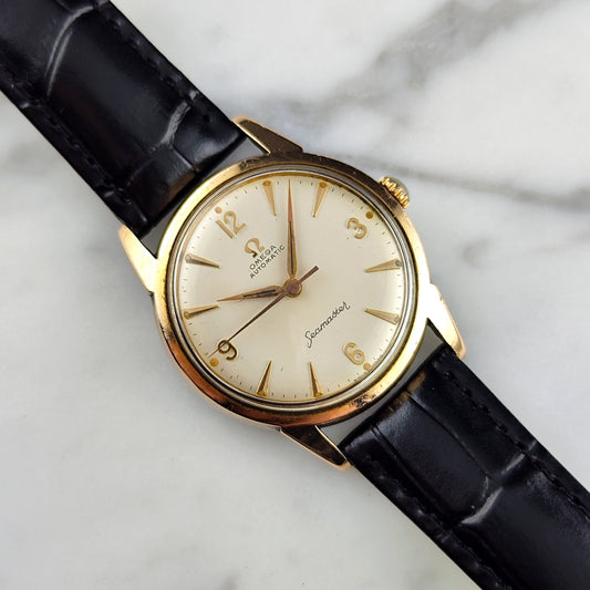 Vintage Omega Seamaster Gold Automatic White Dial 1960 [REF. 14704]